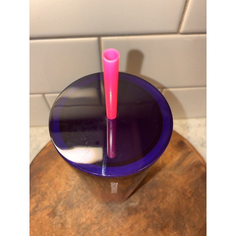Starbucks 2022 Ombre Pink Orange Stainless‎ Steel Venti Tumbler 24oz - Picture 2 of 8